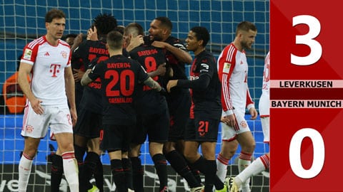 Thắng đậm 3-0 Bayern Munich, Leverkusen tiếp tục thăng hoa